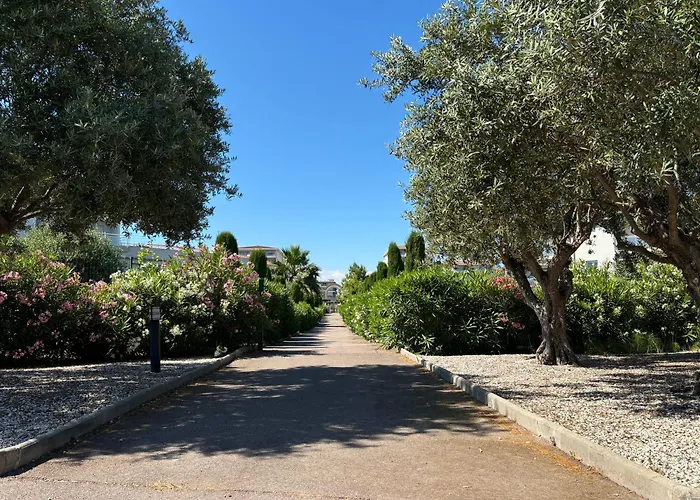 Apartment Beachside With Pool&garden In Juan Les Pins Antibes